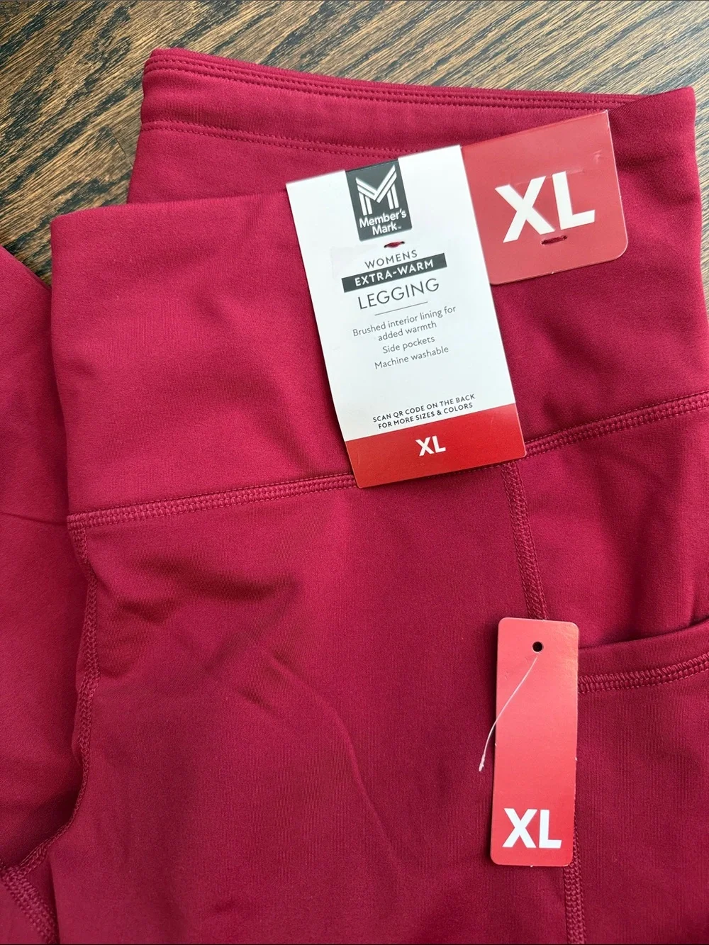 Member's Mark red High-Rise Leggings XL extra warm